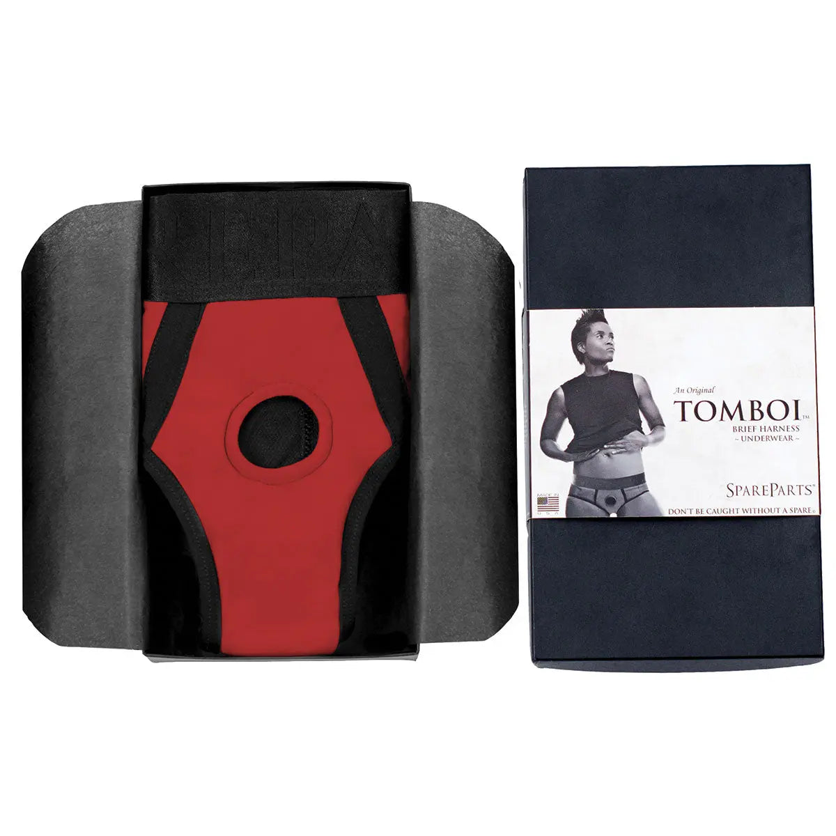 SpareParts Tomboi Harness Red/Black Nylon - 4X SpareParts HardWear