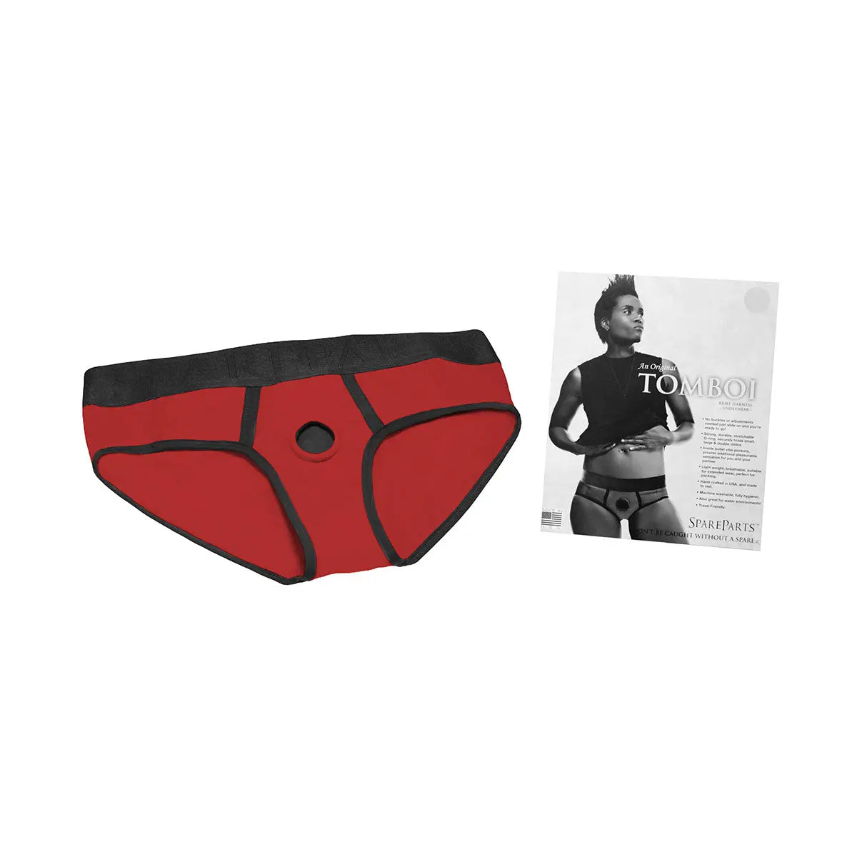 SpareParts Tomboi Harness Red/Blk Nylon - XS SpareParts HardWear