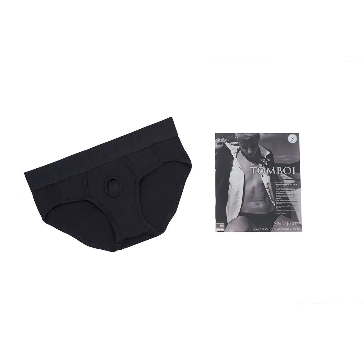 SpareParts Tomboi Rayon Brief Harness Black Size L SpareParts HardWear