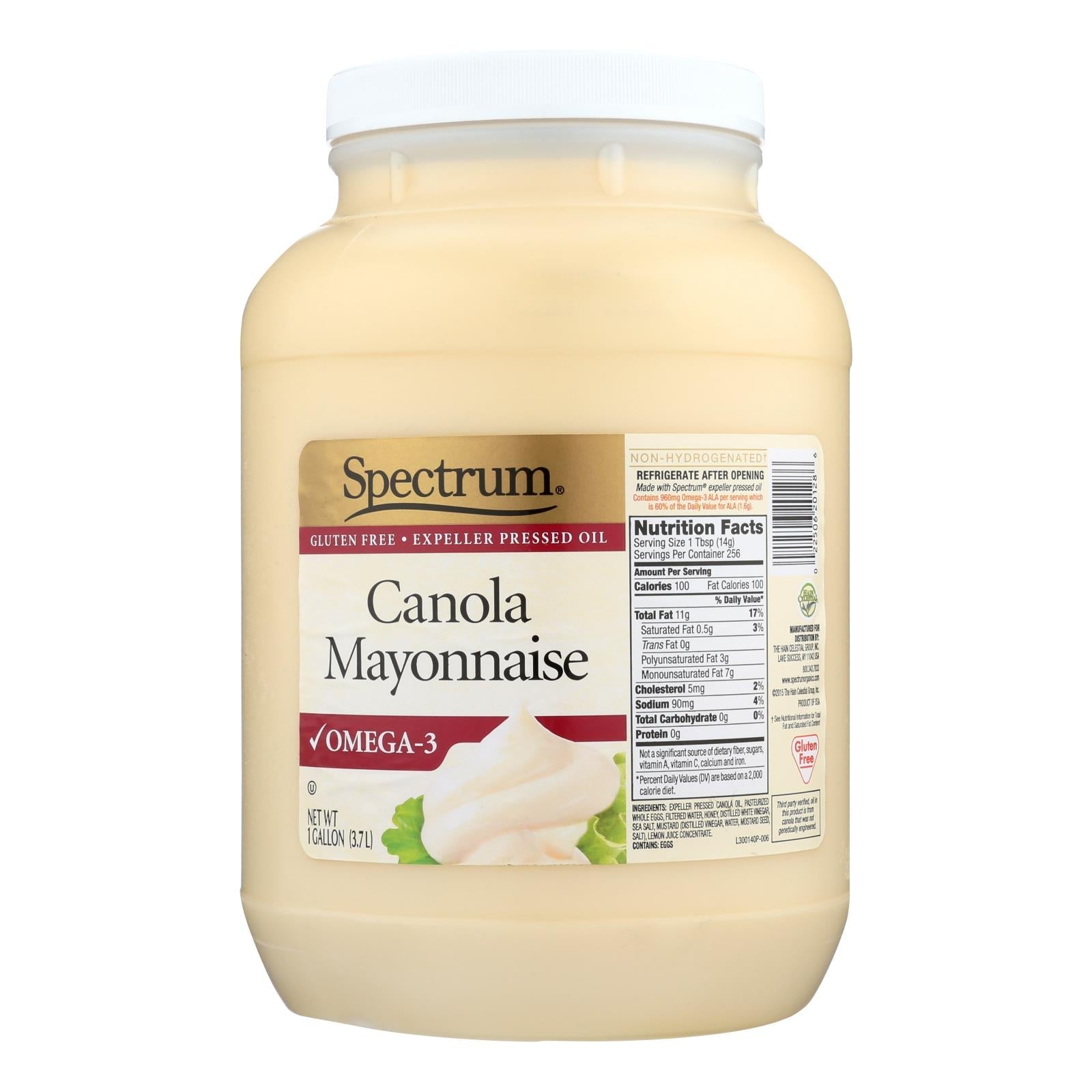 Spectrum Naturals Canola Mayonnaise - Case Of 4 - 1 Gal Spectrum Naturals