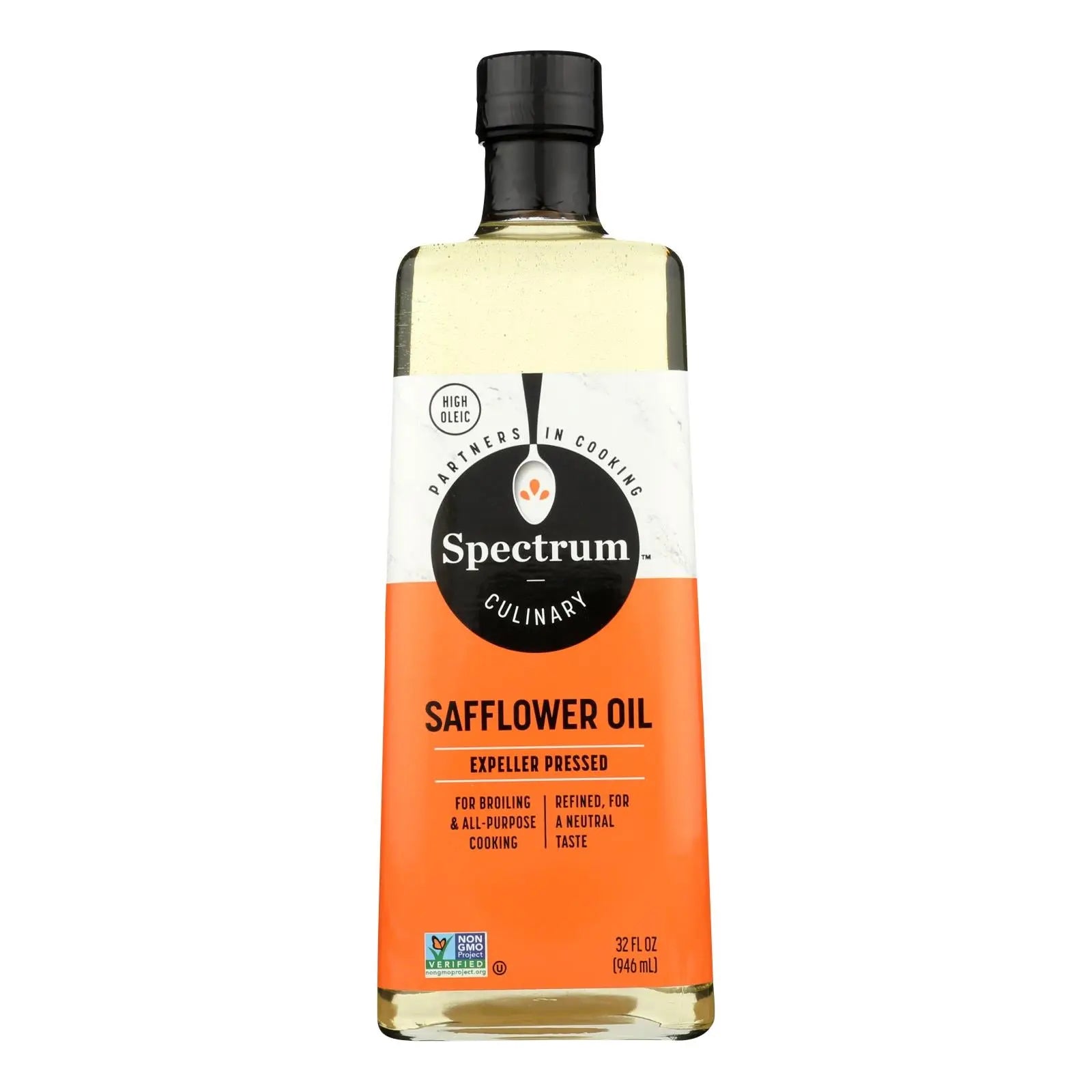 Spectrum Naturals High Heat Refined Safflower Oil - Case Of 12 - 32 Fl Oz. Spectrum Naturals