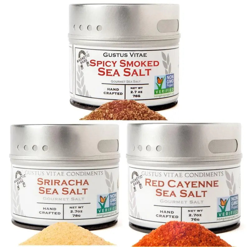 Spicy Salts for Spring - 3 Pack Collection Gustus Vitae