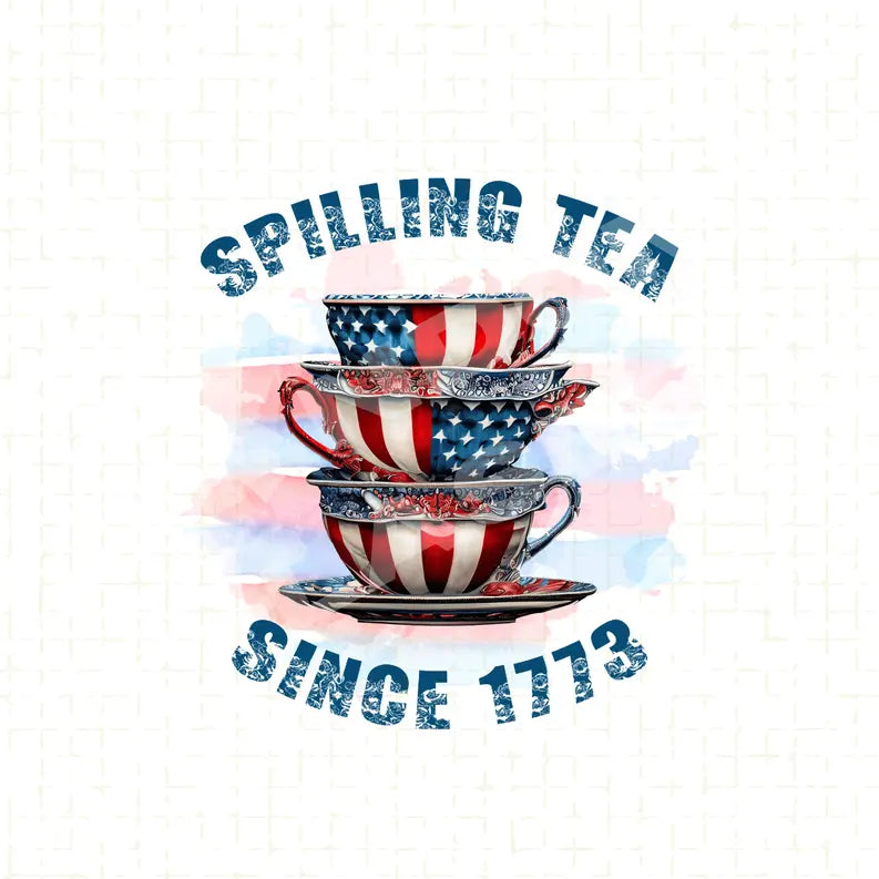 Spilling Tea in America Kitchen Towel The 308 Collective