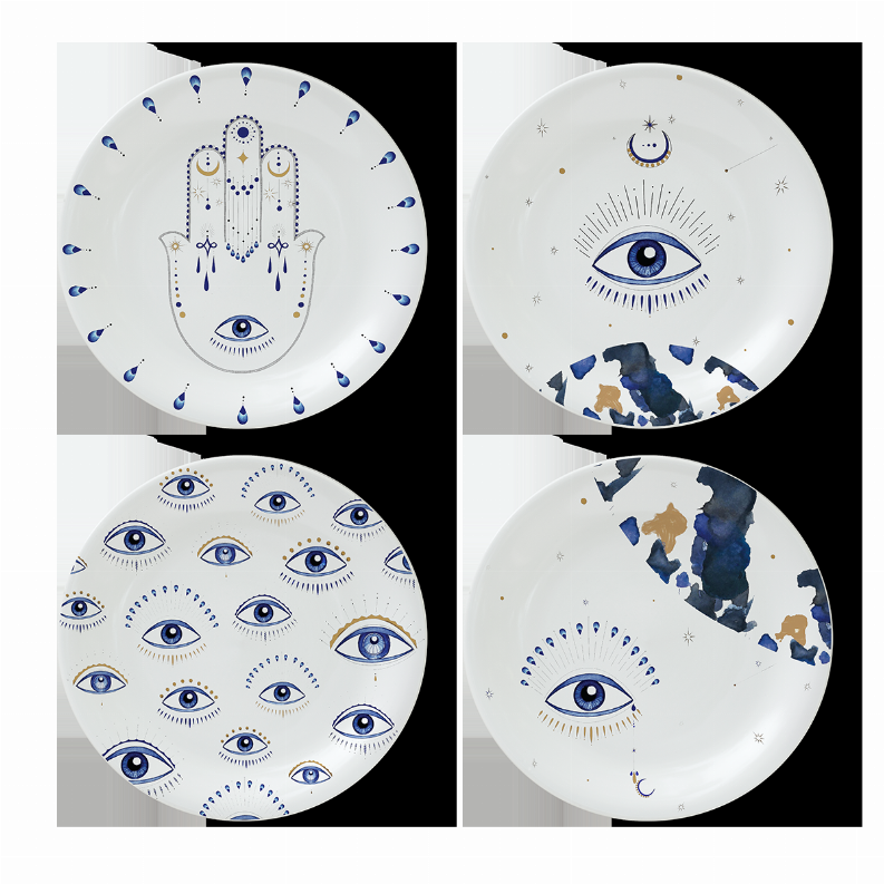 Spirit Eye Porcelain Plate / Set of 4 Monique Store