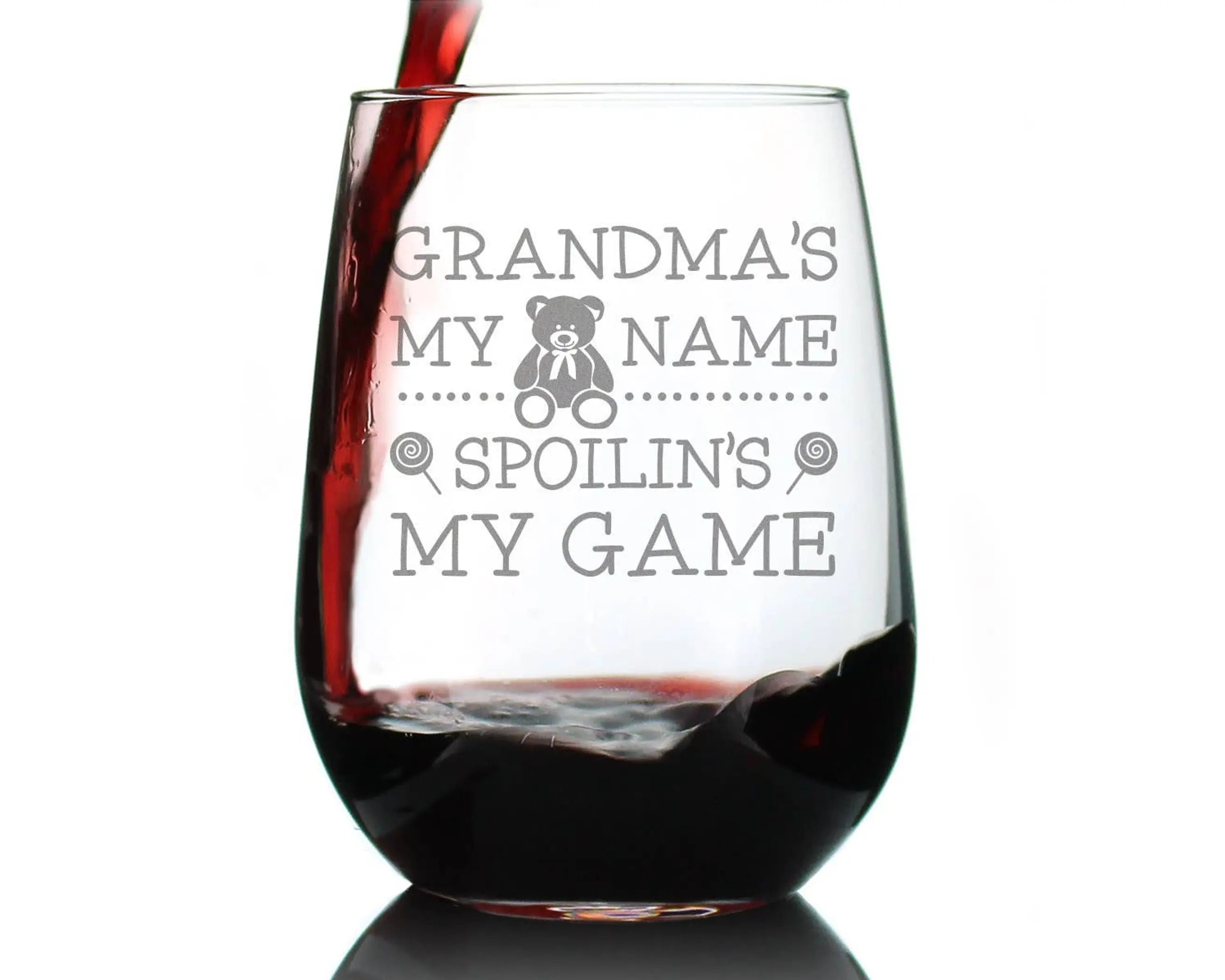 Spoilin' Grandma Stemless Wine Glass - Mother's Day Gifts Bevvee