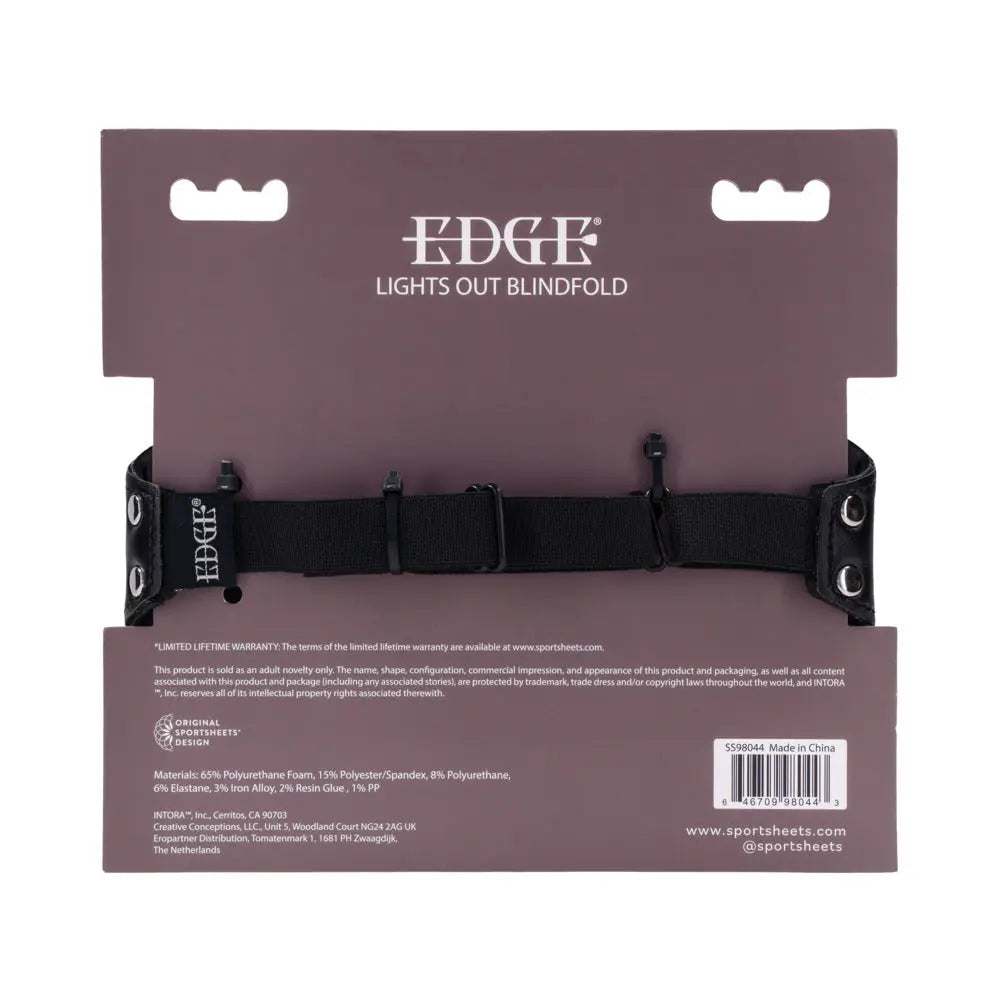 Sportsheets Edge Lights Out Blindfold - GreatEagleInc