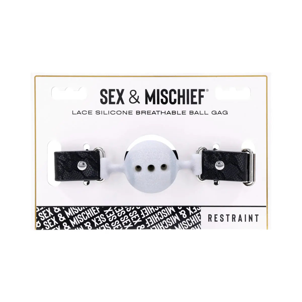 Sportsheets Sex Mischief Lace Silicone Breathable Ball Gag Sportsheets