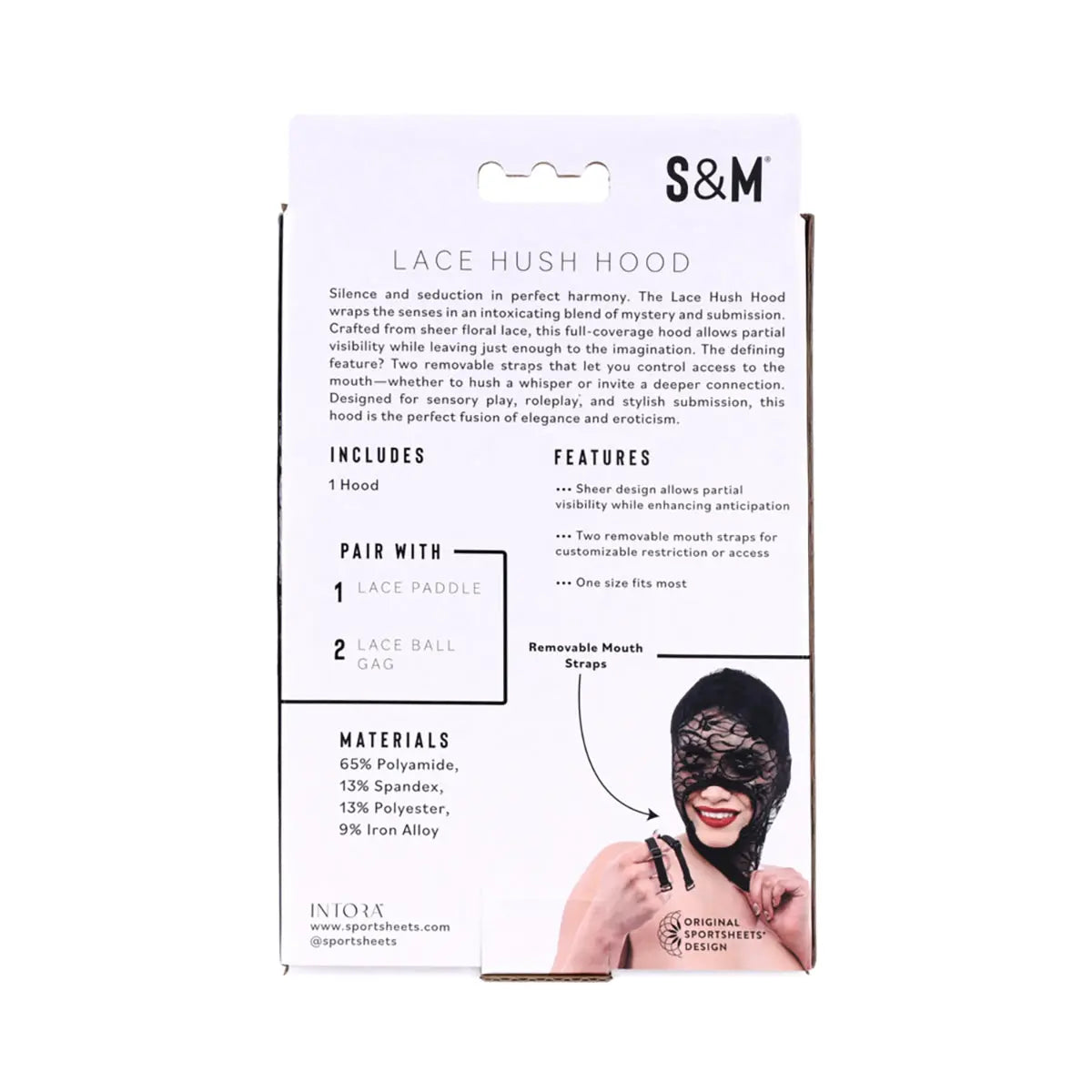 Sportsheets Sex & Mischief Lace Hush Hood Sportsheets
