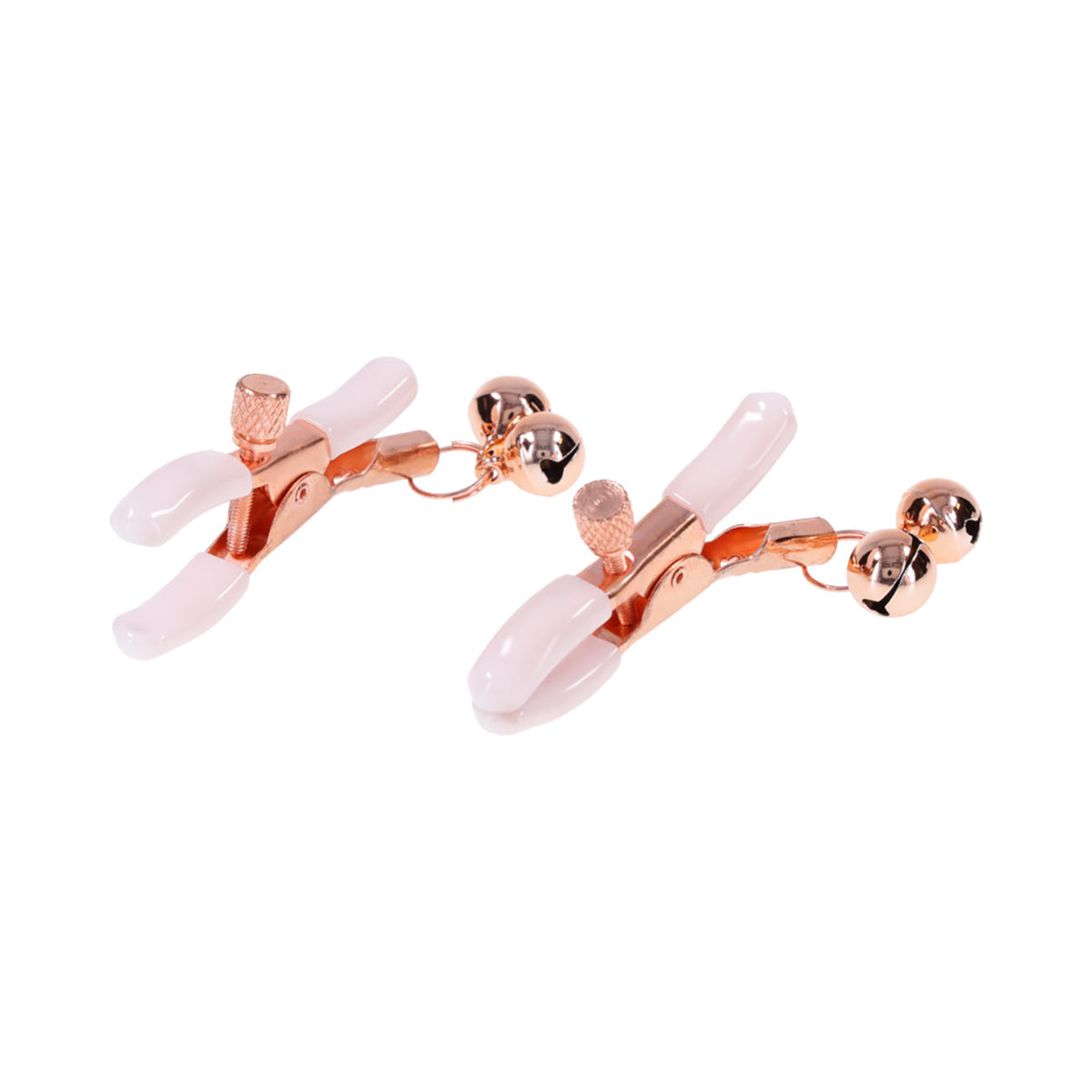 Sportsheets Sex & Mischief Peaches 'n CreaMe Bell Nipple Clamps Sportsheets