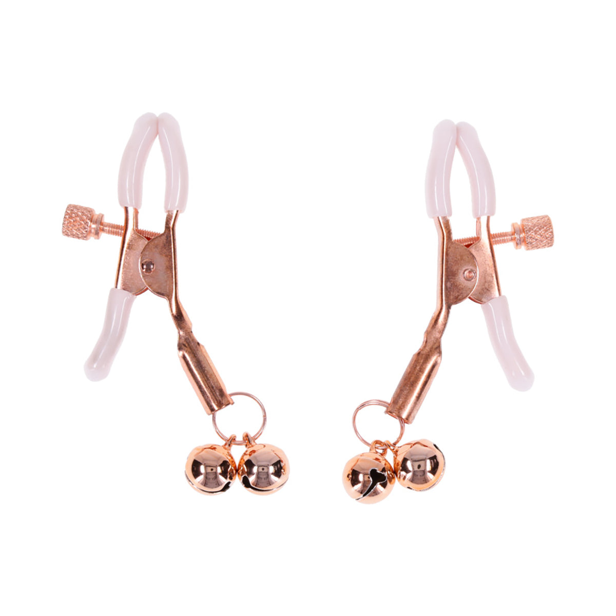 Sportsheets Sex & Mischief Peaches 'n CreaMe Bell Nipple Clamps Sportsheets