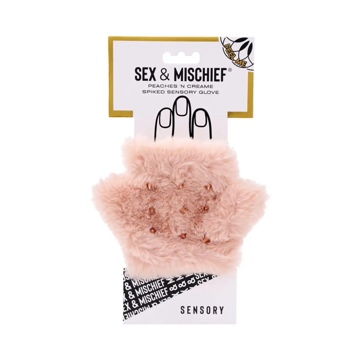 Sportsheets Sex & Mischief Peaches 'n CreaMe Spiked Sensory Glove Sportsheets