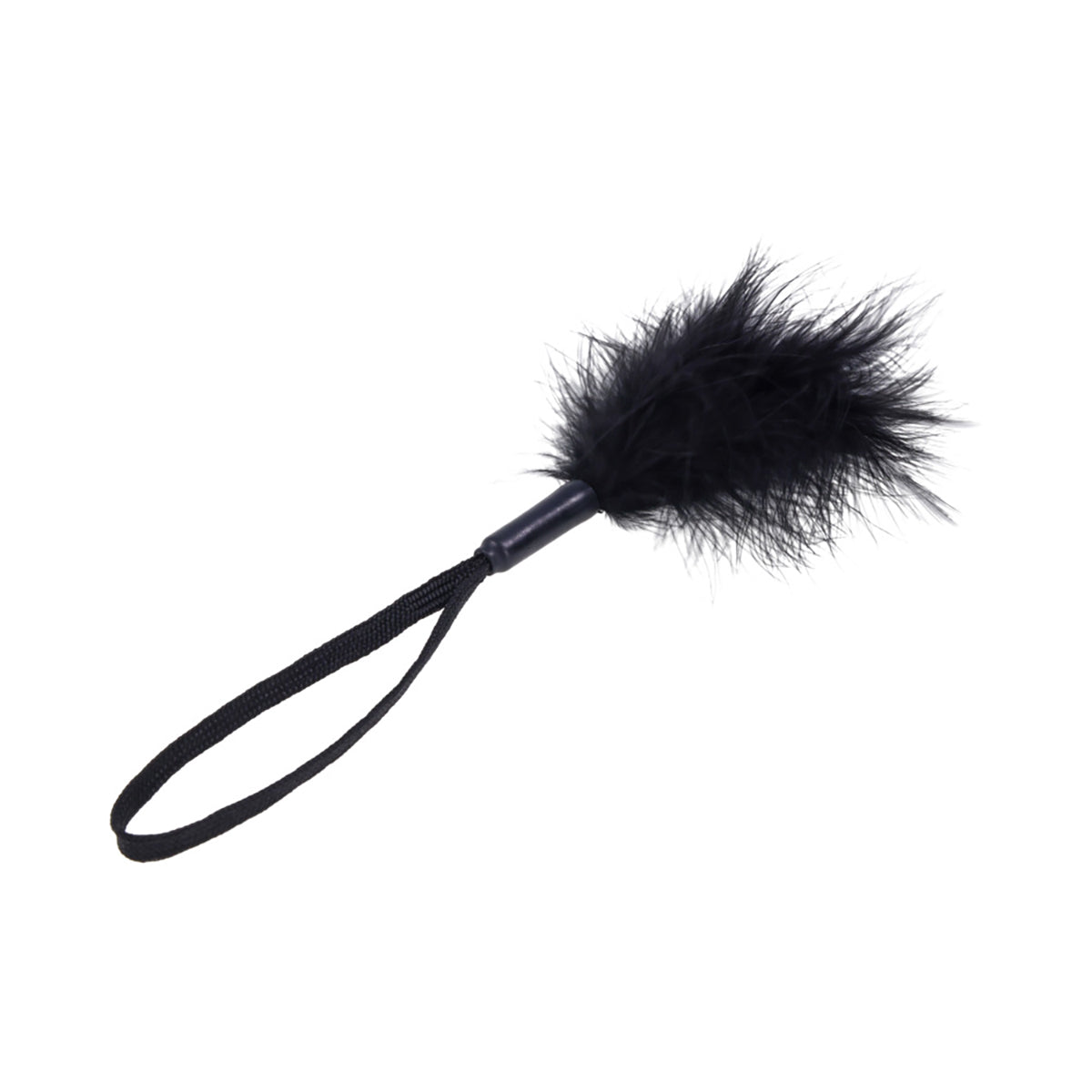 Sportsheets Sex & Mischief Peaches 'n CreaMe Wrist Feather Tickler Black Sportsheets
