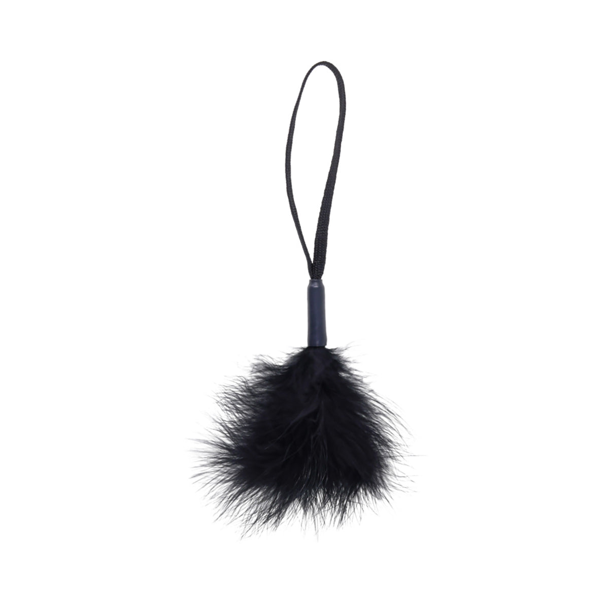 Sportsheets Sex & Mischief Peaches 'n CreaMe Wrist Feather Tickler Black Sportsheets