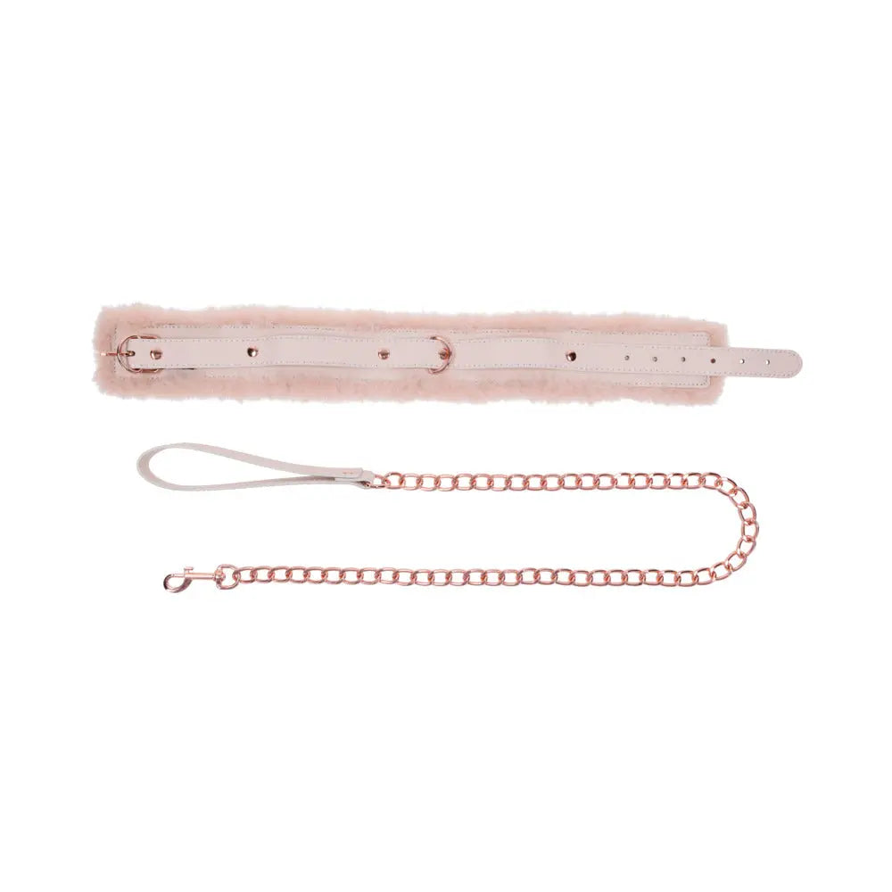 Sportsheets Sex & Mischief Peaches n CreaMe Fur Collar & Leash Sportsheets