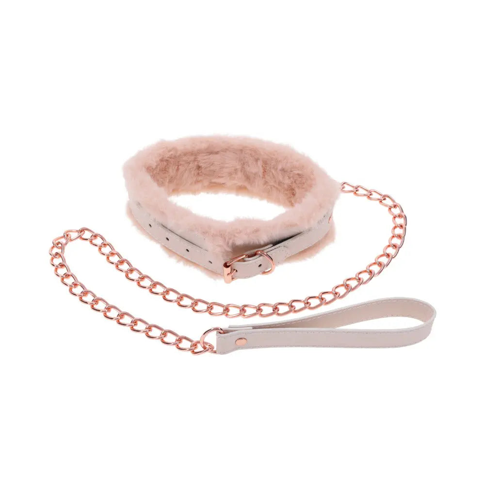 Sportsheets Sex & Mischief Peaches n CreaMe Fur Collar & Leash Sportsheets