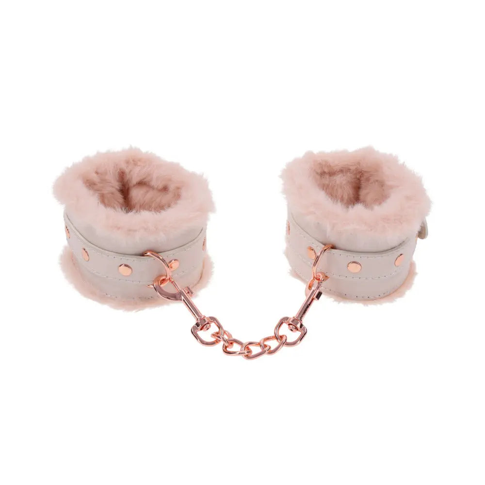 Sportsheets Sex & Mischief Peaches n CreaMe Fur Handcuffs Sportsheets