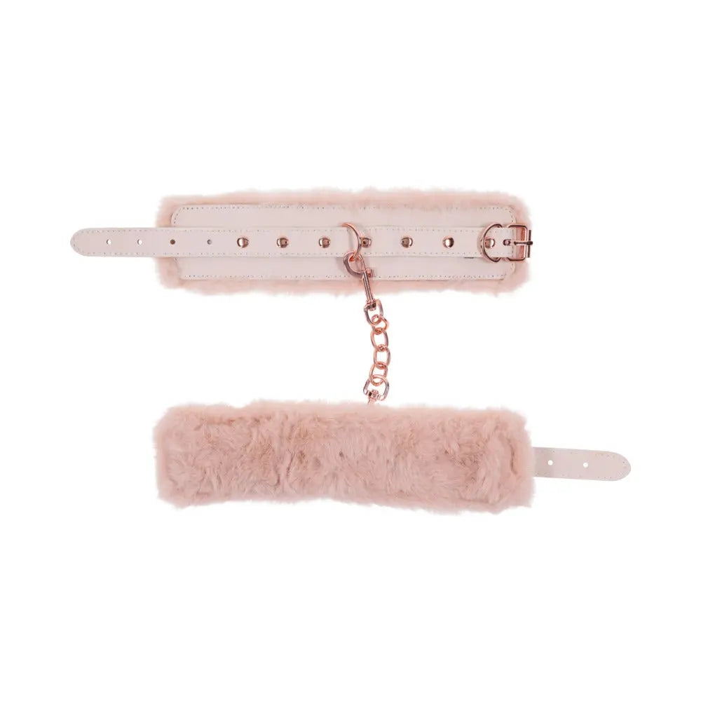 Sportsheets Sex & Mischief Peaches n CreaMe Fur Handcuffs Sportsheets