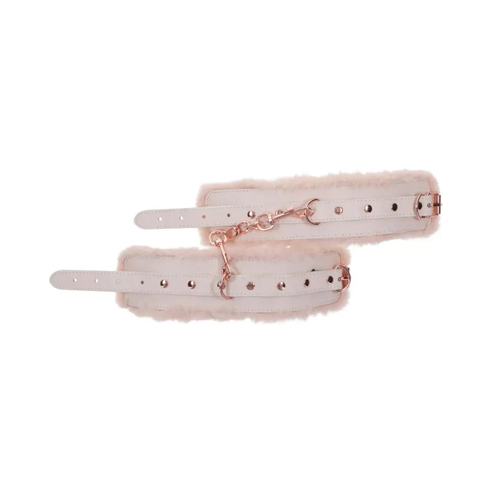 Sportsheets Sex & Mischief Peaches n CreaMe Fur Handcuffs Sportsheets
