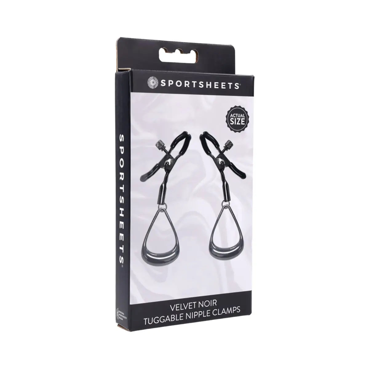 Sportsheets Velvet Noir Tuggable Nipple Clamps Sportsheets