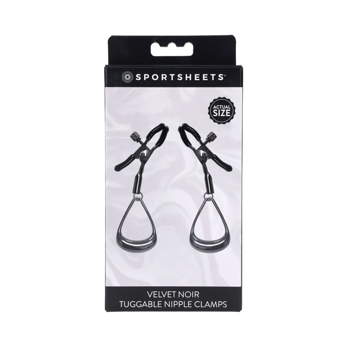 Sportsheets Velvet Noir Tuggable Nipple Clamps Sportsheets
