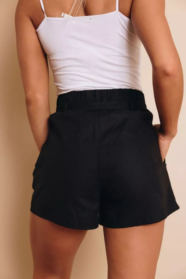 Sprague Tie Waist Shorts Stay Warm in Style