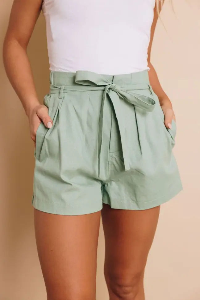 Sprague Tie Waist Shorts Stay Warm in Style