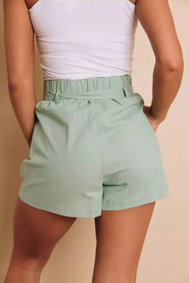 Sprague Tie Waist Shorts Stay Warm in Style