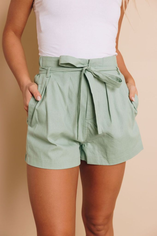 Sprague Tie Waist Shorts Stay Warm in Style