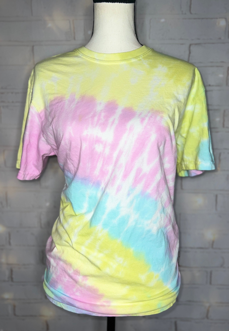 Spring Vibes Tie Dye Blank Tee-Comfort Color The Blended Owl