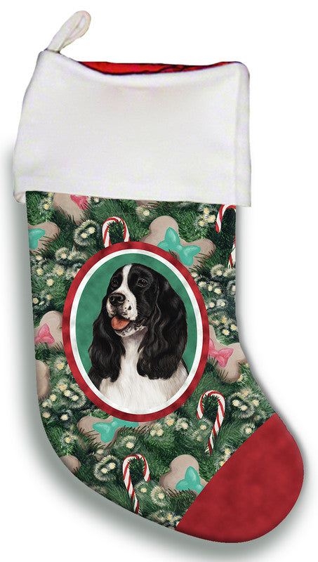 Springer Spaniel B/W- Best of Breed Christmas Stocking Best of Breed