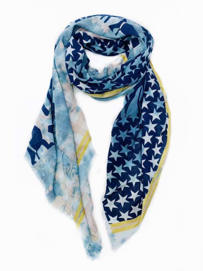 Star Tie-Dye Scarf JC Sunny Fashion