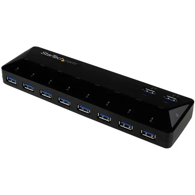 StarTech.com 10-Port USB 3.0 Hub with Charge and Sync Ports - 2 x 1.5A Ports - Desktop USB Hub and Fast-Charging Station StarTech.com