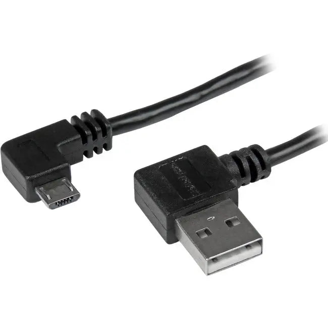 StarTech.com 1m 3 ft Micro-USB Cable with Right-Angled Connectors - M/M - USB A to Micro B Cable StarTech.com
