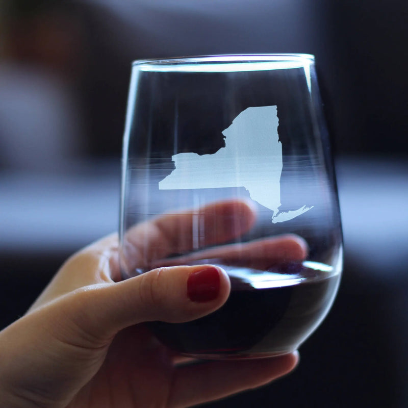 State of New York Stemless Wine Glass - New Yorkers Gifts Bevvee