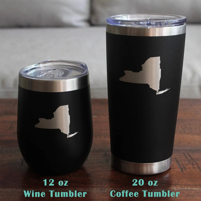 State of New York Stemless Wine Glass - New Yorkers Gifts Bevvee