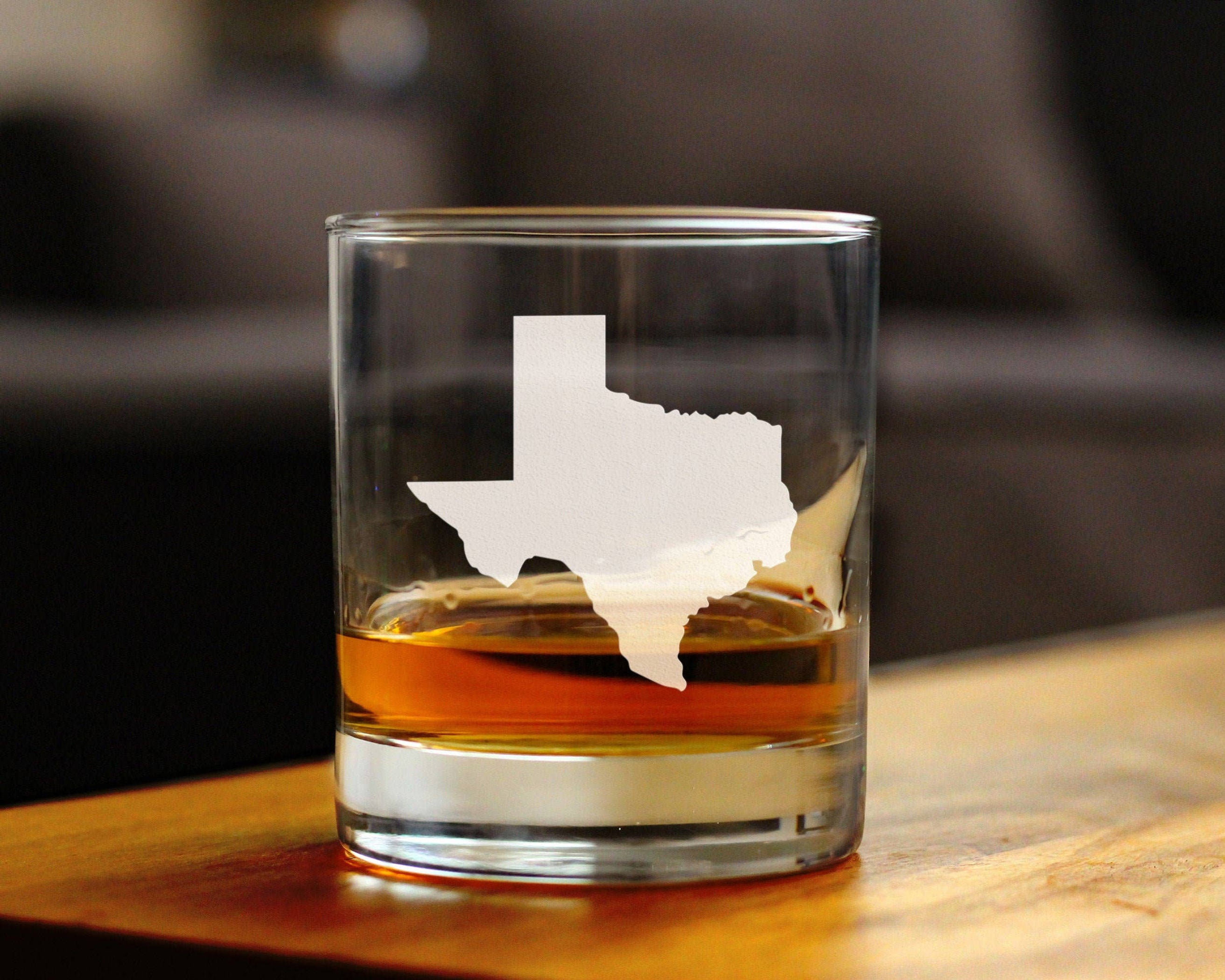 State of Texas Whiskey Rocks Glass - Texans Gifts and Decor Bevvee