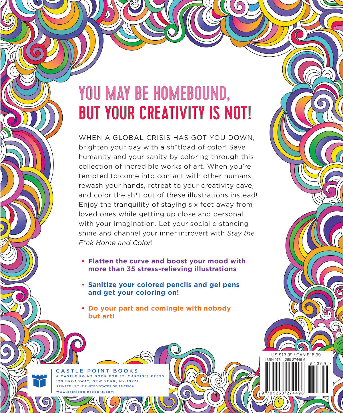 Stay the Fuck Home and Color Coloring Book MPS