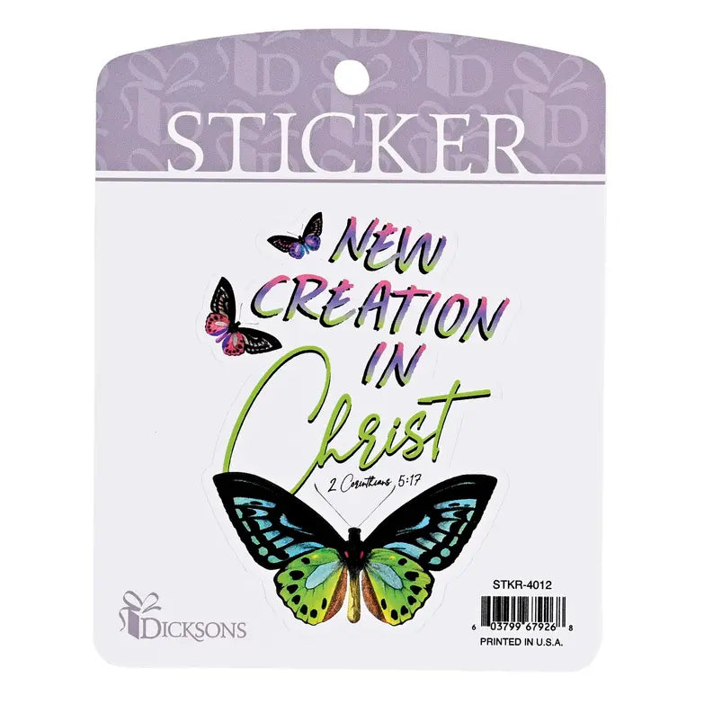 Sticker Butterfly New Creation In Christ Dicksons Inc
