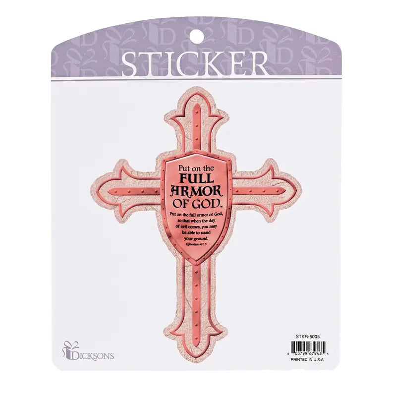 Sticker Cross Put On Full Armor Of God Dicksons Inc