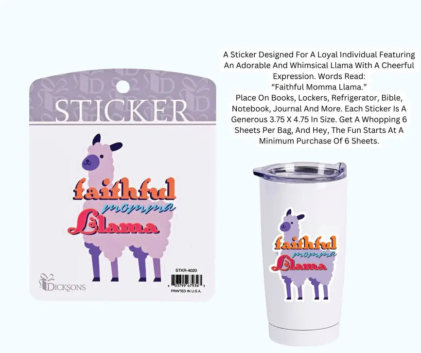 Sticker Faithful Momma Llama Dicksons Inc