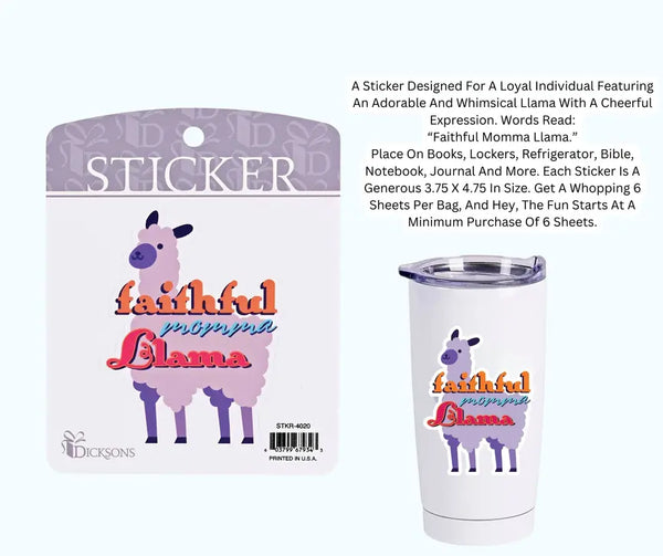 Sticker Faithful Momma Llama Dicksons Inc