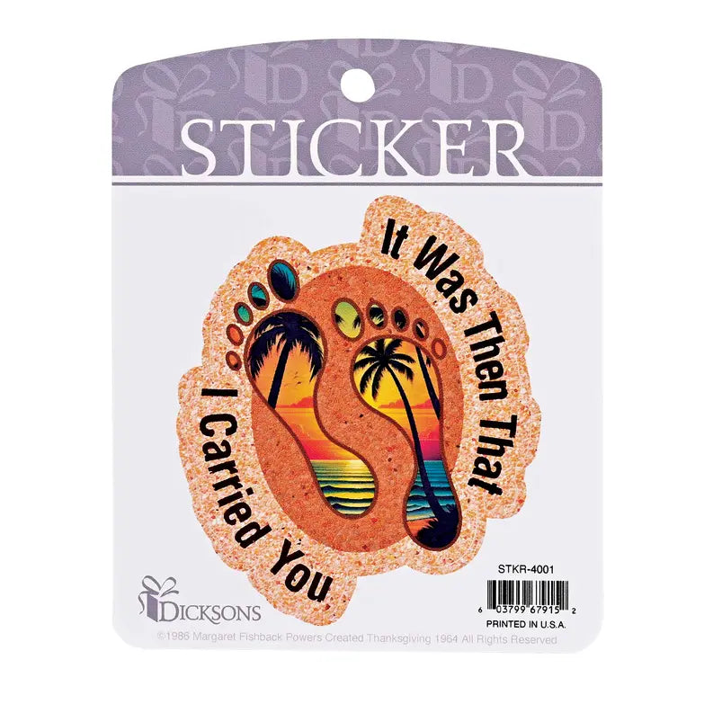 Sticker Footprints Palm Trees And Feet Dicksons Inc