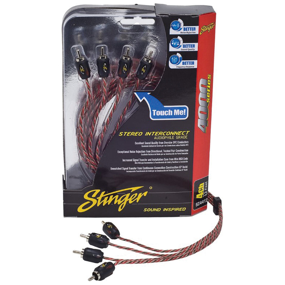 Stinger 20 Ft. Of 4-channel 4000 Series Rca Interconnect Cables STINGER