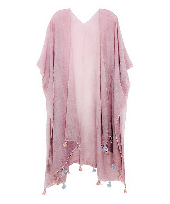 Stonewash Kimono with Handcrafed Tessales JC Sunny Fashion