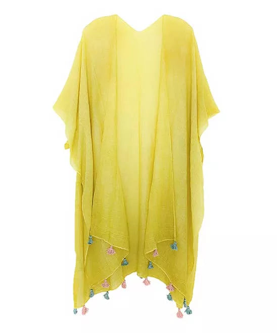 Stonewash Kimono with Handcrafed Tessales JC Sunny Fashion