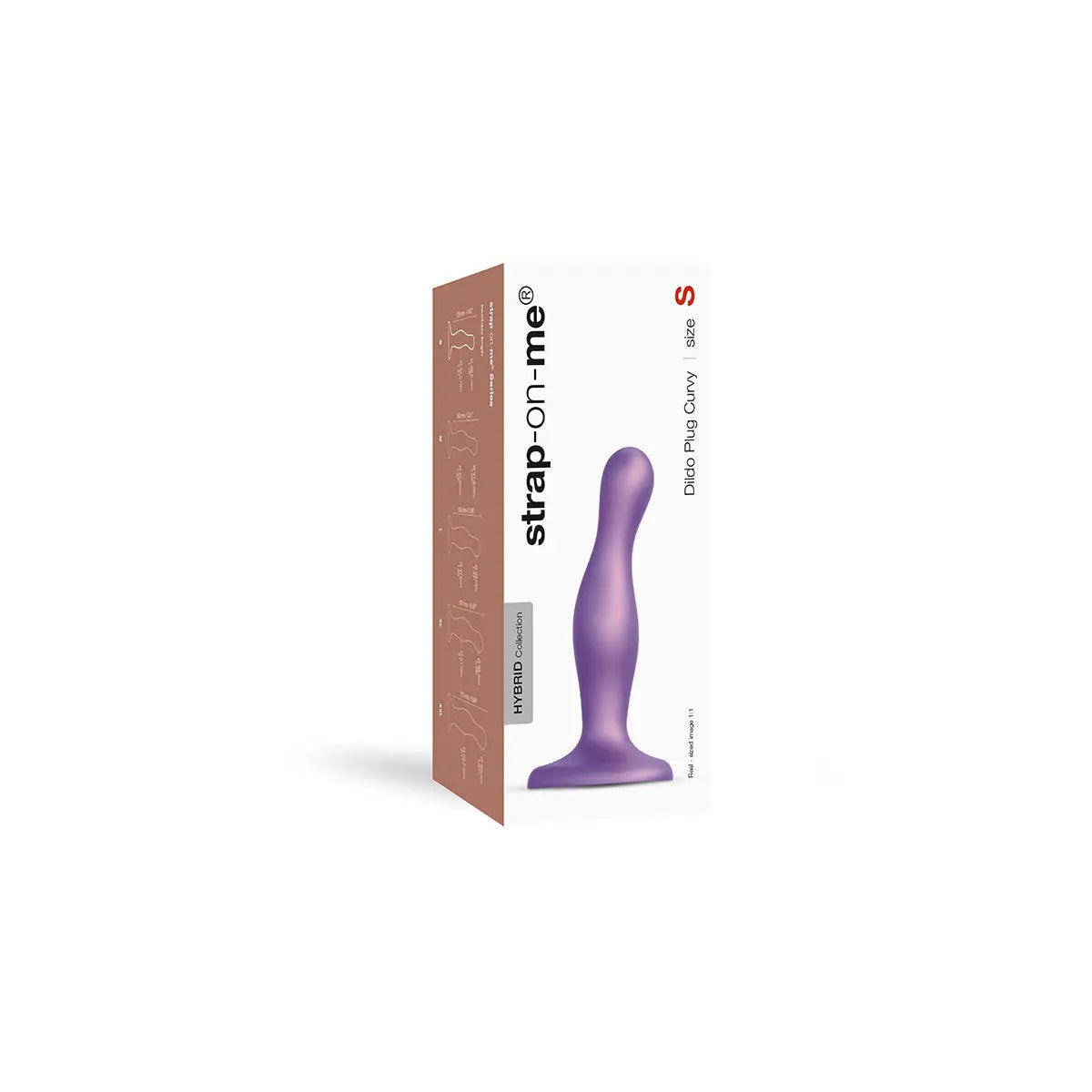 Strap-On-Me Curvy Plug Dil Metallic Purple - Small Strap-On-Me