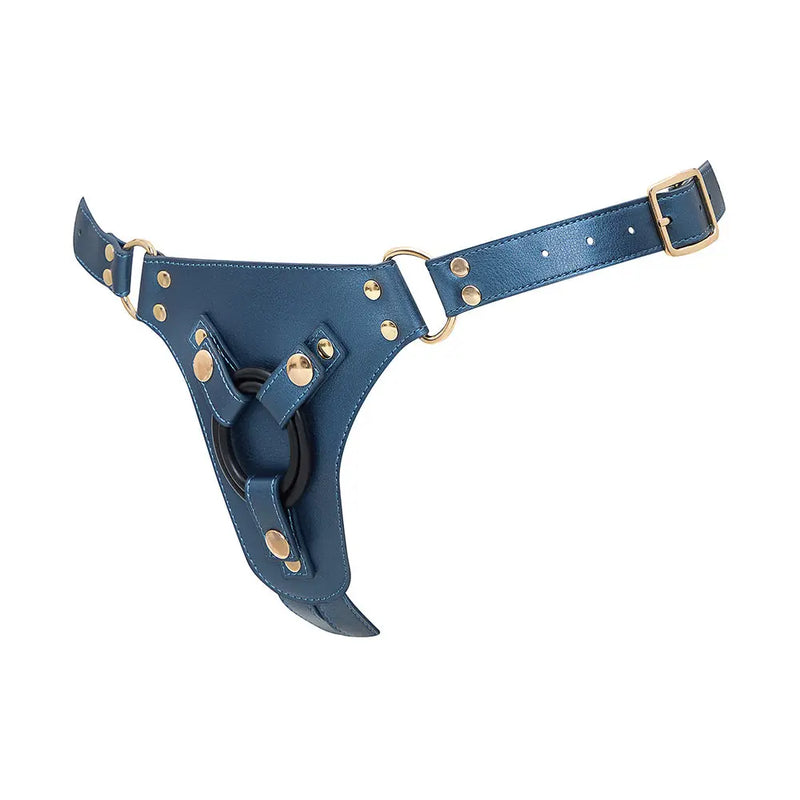 Strap-On-Me Leatherette Harness Generous One Size Blue Strap-On-Me