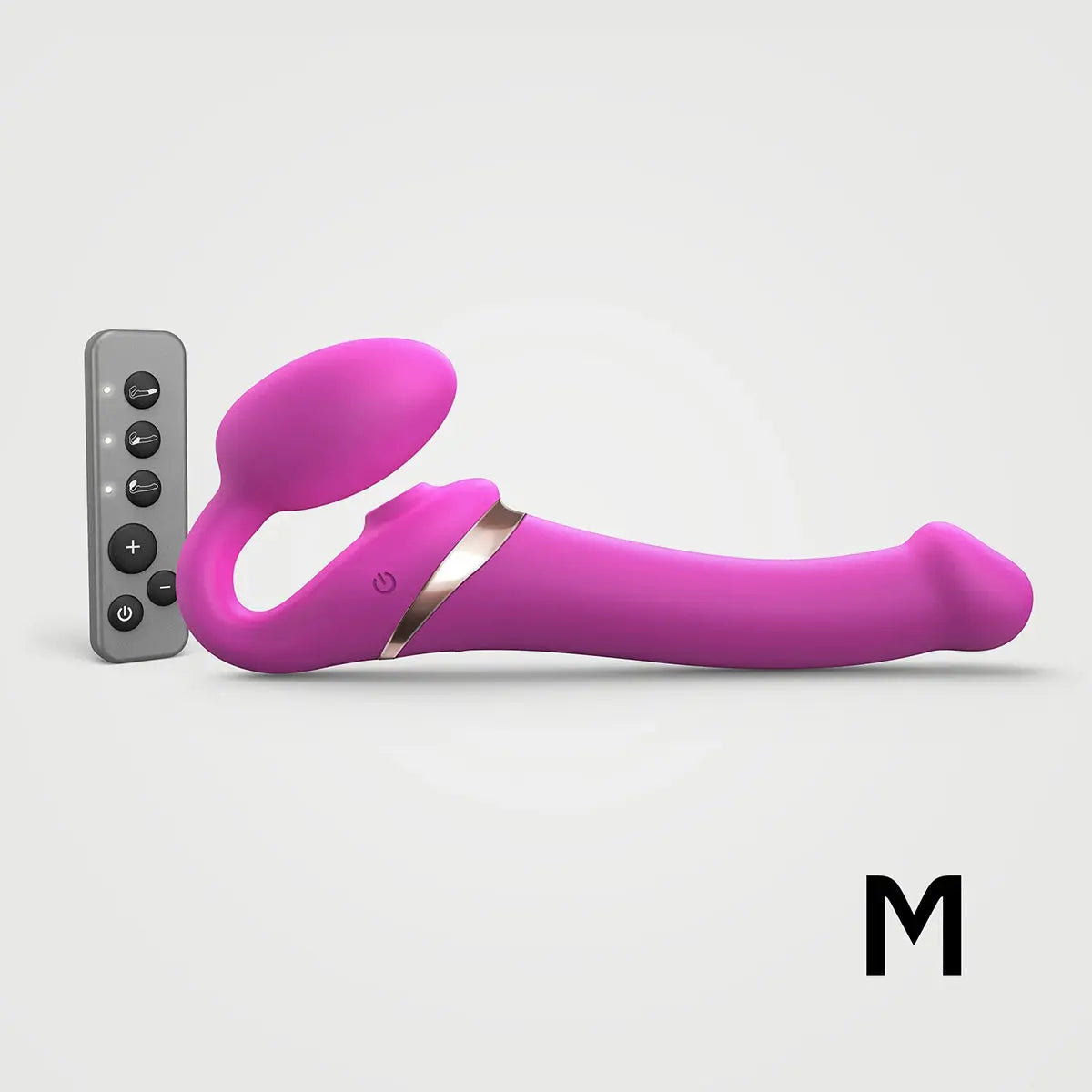 Strap-On-Me Multi-Orgasm Medium Bendable Strap-On - Fuchsia Strap-On-Me