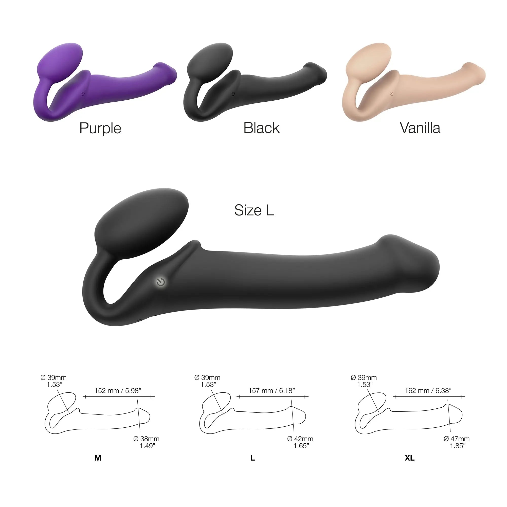Strap-On-Me Vibe Large - Black Strap-On-Me