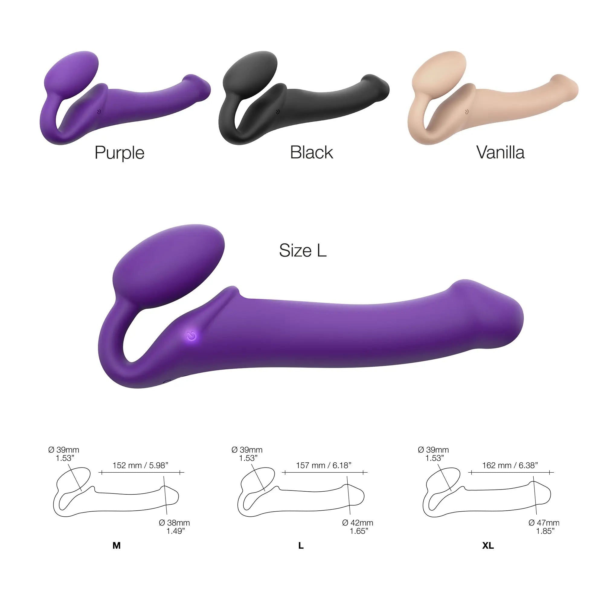 Strap-On-Me Vibe Large - Purple Strap-On-Me